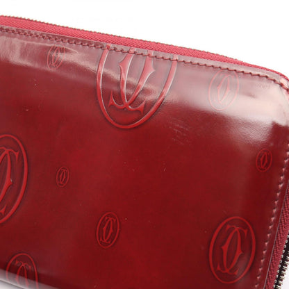 Cartier Round Wallet Happy Birthday Bordeaux Patent Leather — view 8