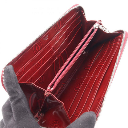 Cartier Round Wallet Happy Birthday Bordeaux Patent Leather — view 3
