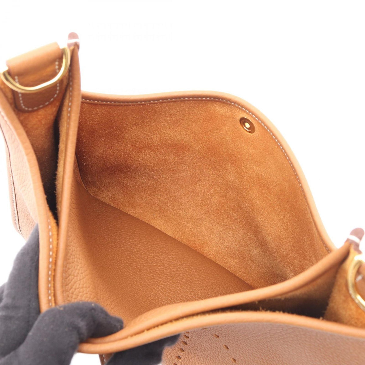 Hermes Shoulder Bag Evelyne 3 Trois PM Gold — view 7
