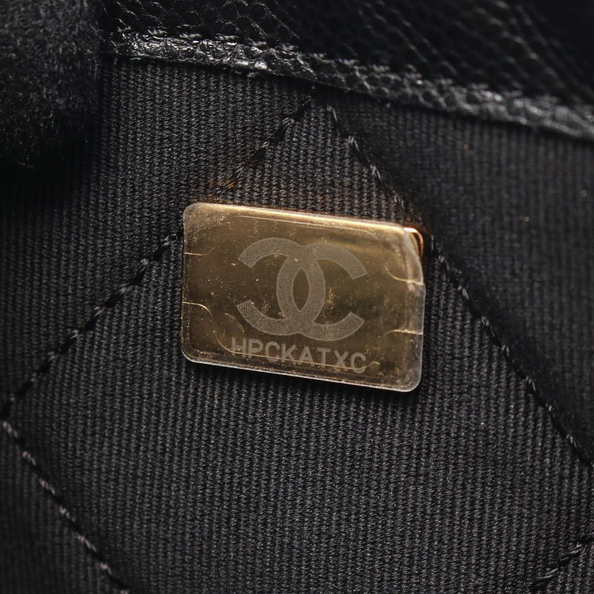 Chanel Shoulder Bag Quilted Black Caviar Leather Flap Chain — view 5