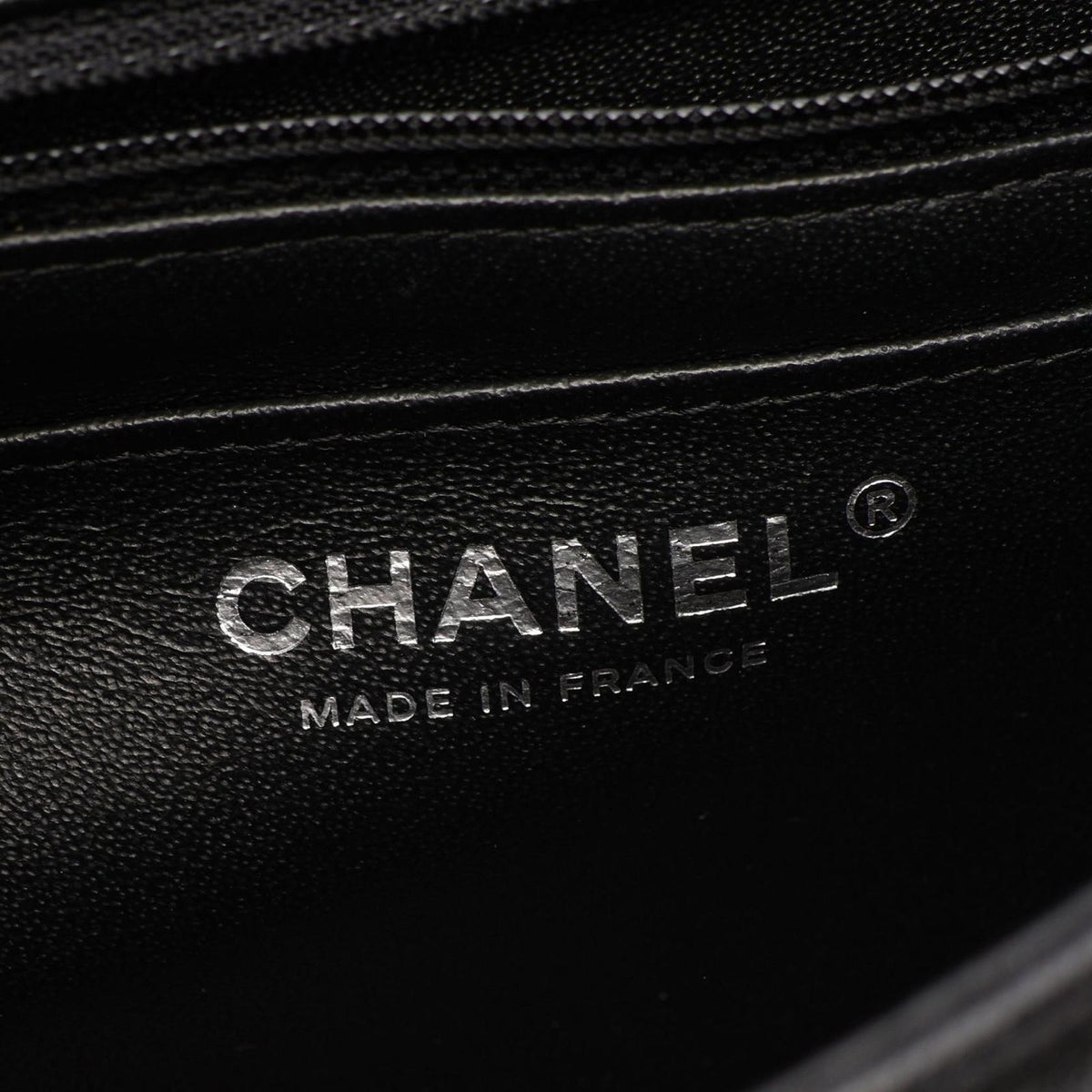 Chanel Shoulder Bag Mini Quilted Black Caviar Leather Chain — view 4