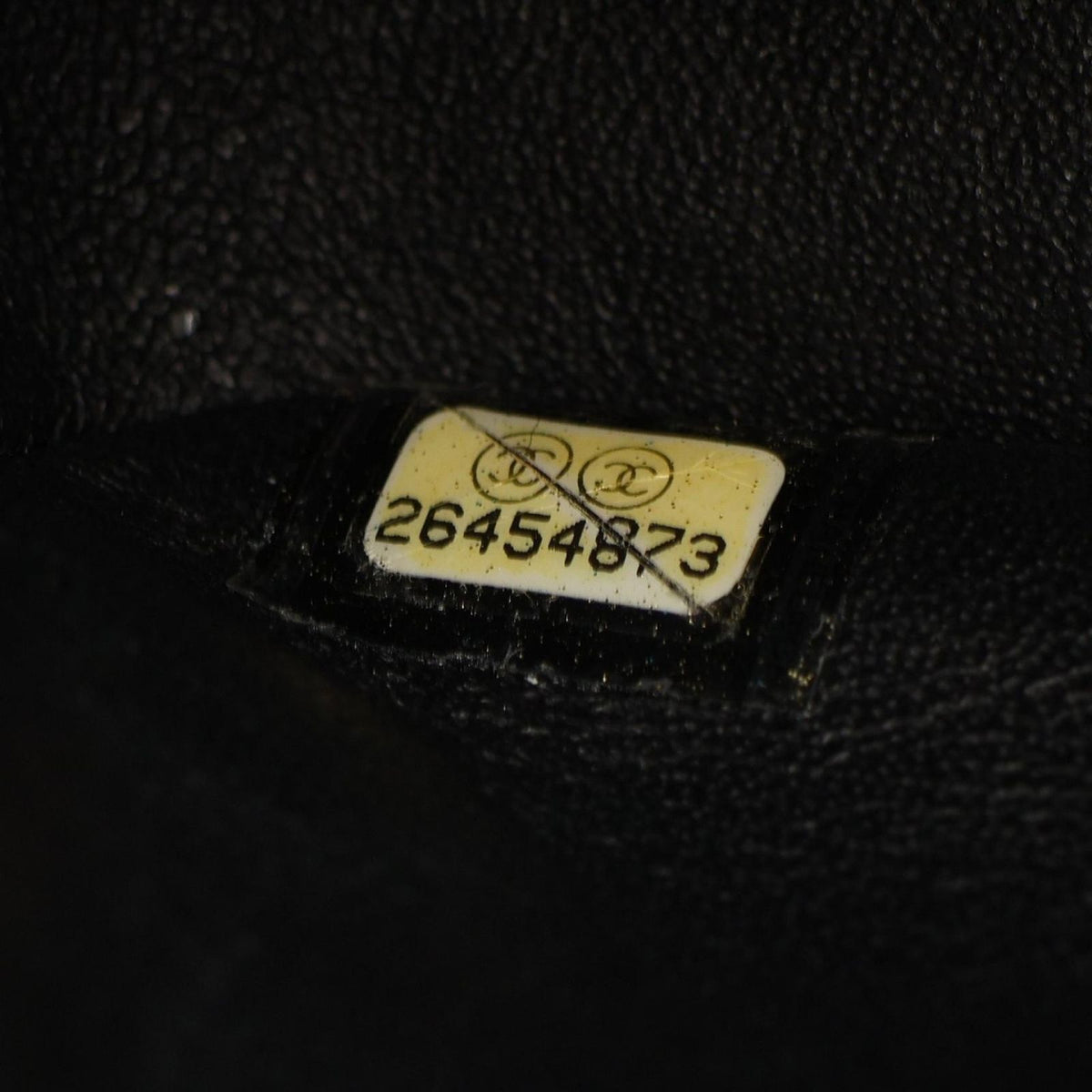 Chanel Shoulder Bag Mini Quilted Black Caviar Leather Chain — view 5