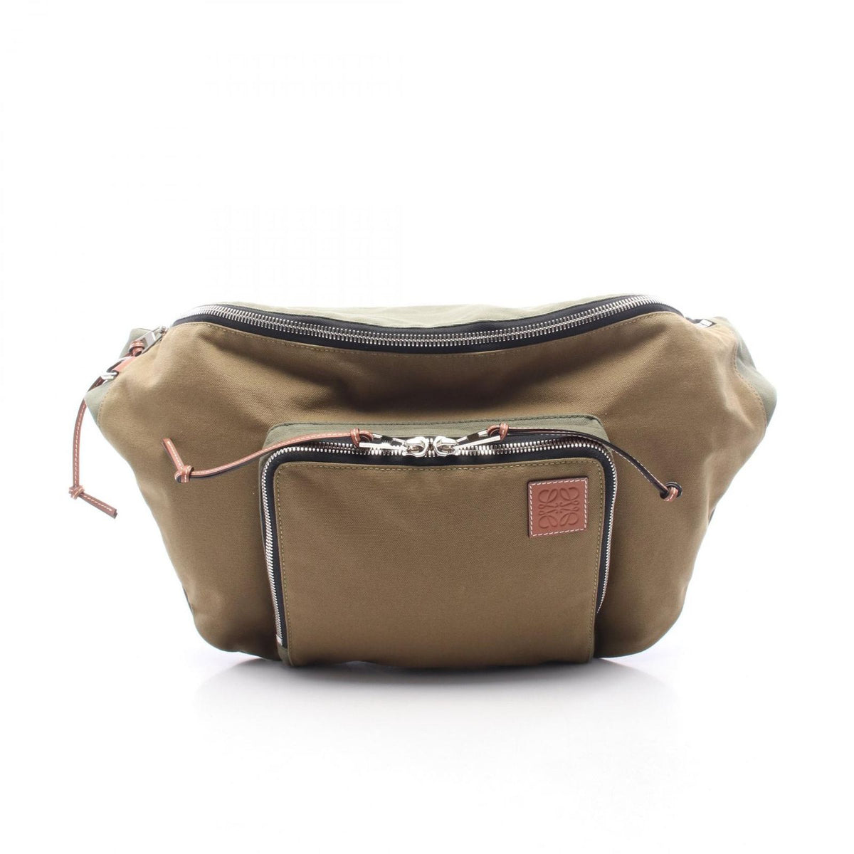 Loewe Backpack Anagram Bum Bag XL Khaki Canvas Leather