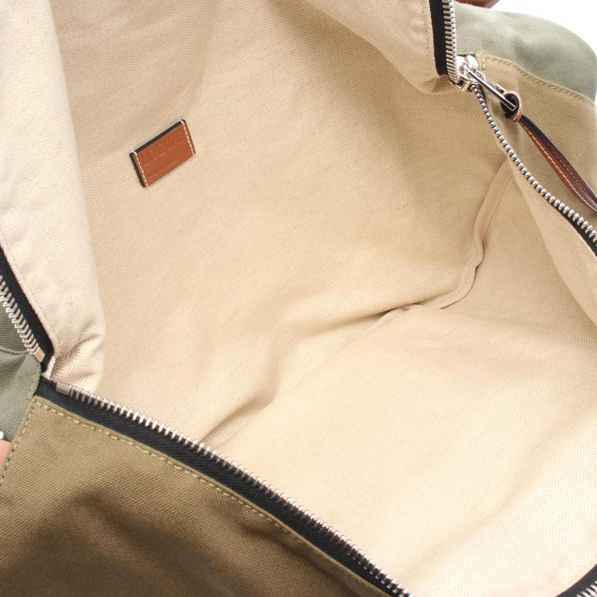 Loewe Backpack Anagram Bum Bag XL Khaki Canvas Leather — view 3