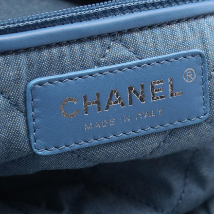 Chanel Backpack Chanel 22 Blue Denim Chain — view 4