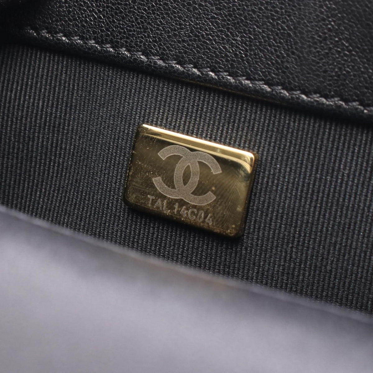 Chanel Shoulder Bag Mini Quilted Top Handle Black Lambskin Chain — view 5