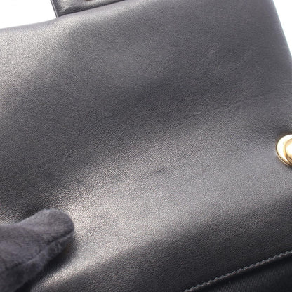 Chanel Shoulder Bag Mini Quilted Top Handle Black Lambskin Chain — view 7