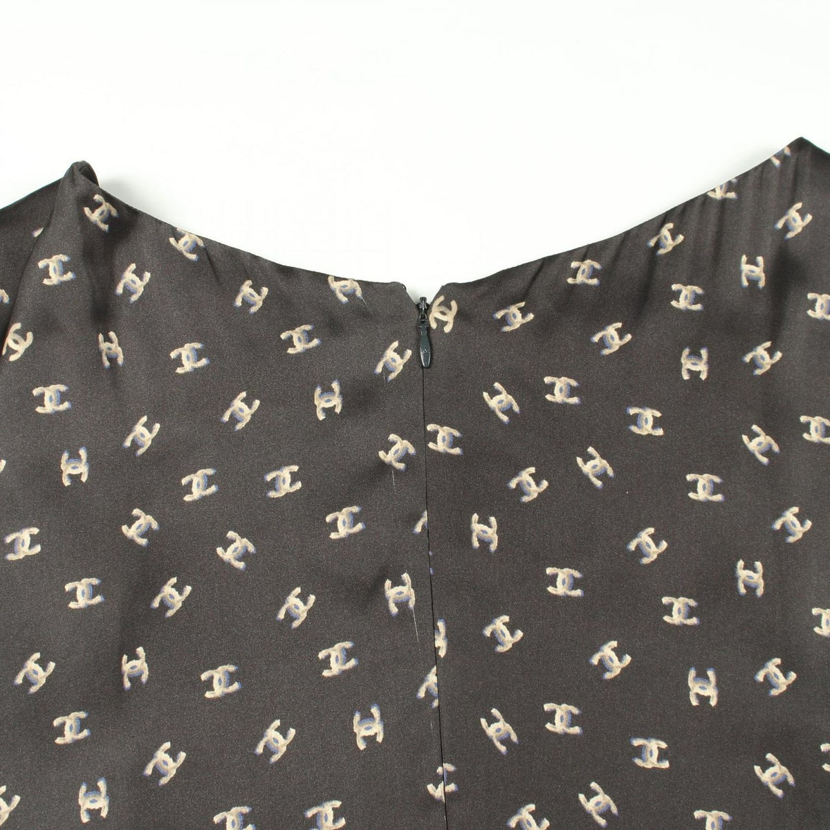Chanel Dress CC Logo Sleeveless Silk — view 5
