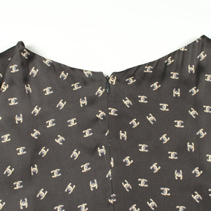 Chanel Dress CC Logo Sleeveless Silk — view 5