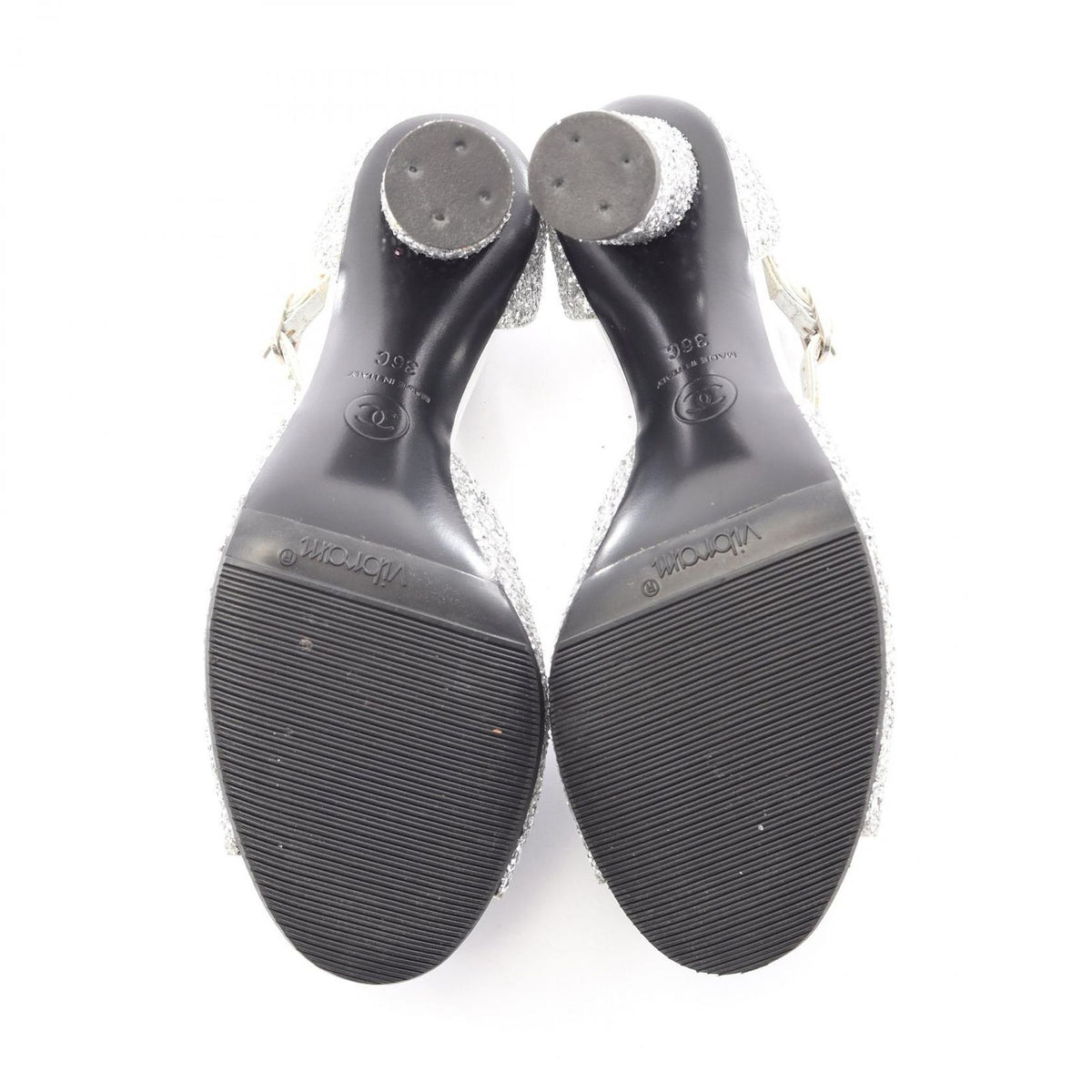 Chanel Sandals Camellia Silver — view 4