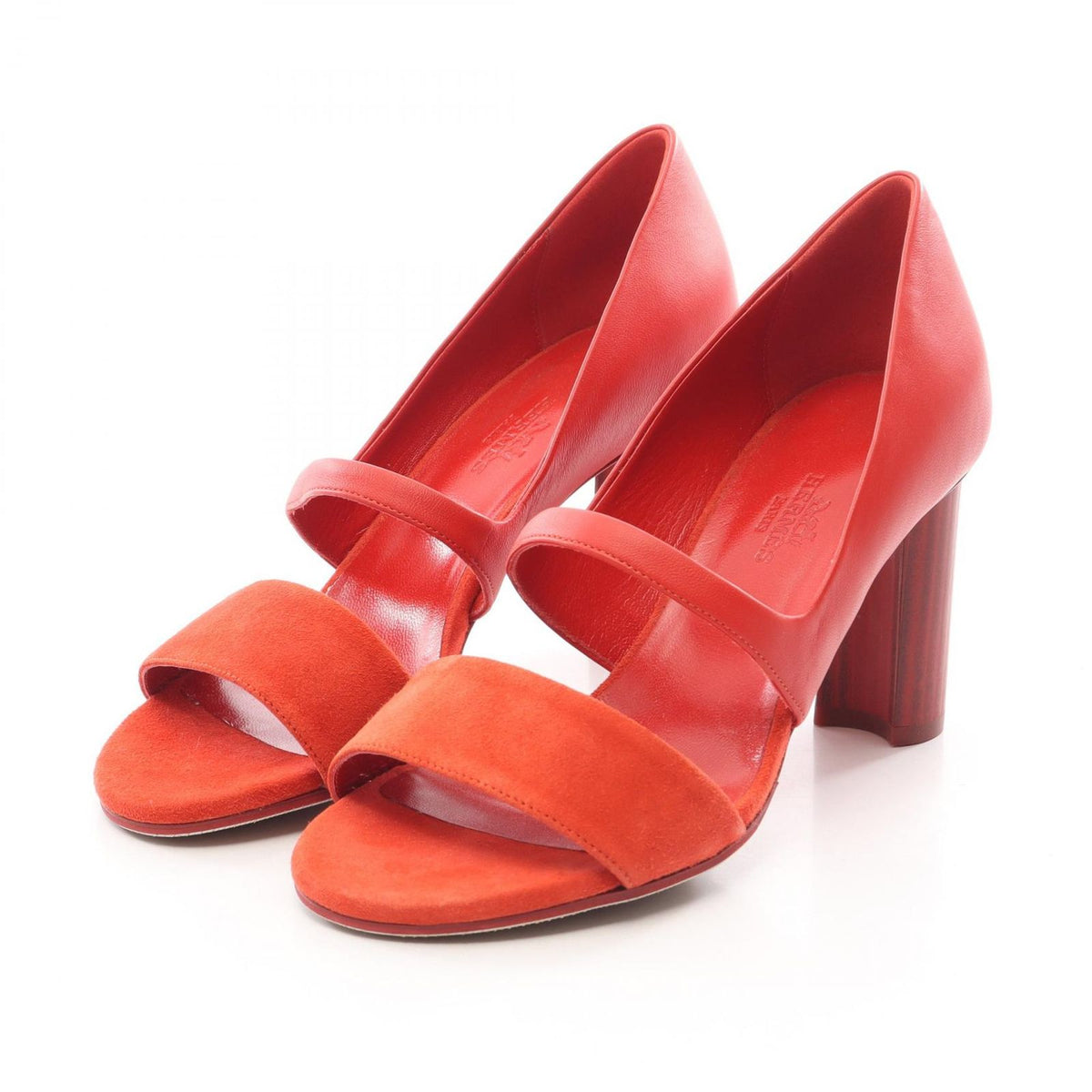 Hermes Pumps Suede Leather Sandals