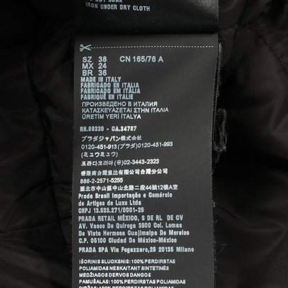 Prada Down Jacket Re-Nylon Triangle Logo Hooded Nylon Coat — view 5
