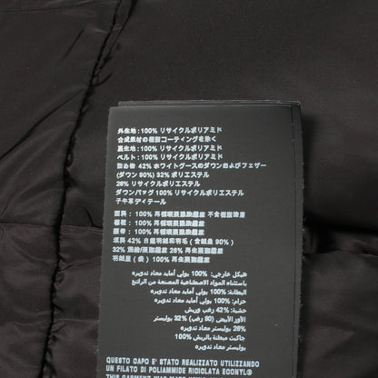 Prada Down Jacket Re-Nylon Triangle Logo Hooded Nylon Coat — view 4