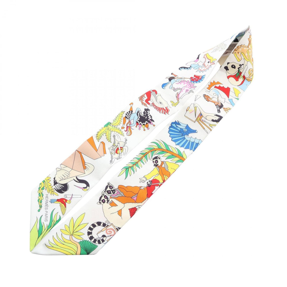 Hermes Scarf Twilly Academia Hippica Ribbon Silk — view 2
