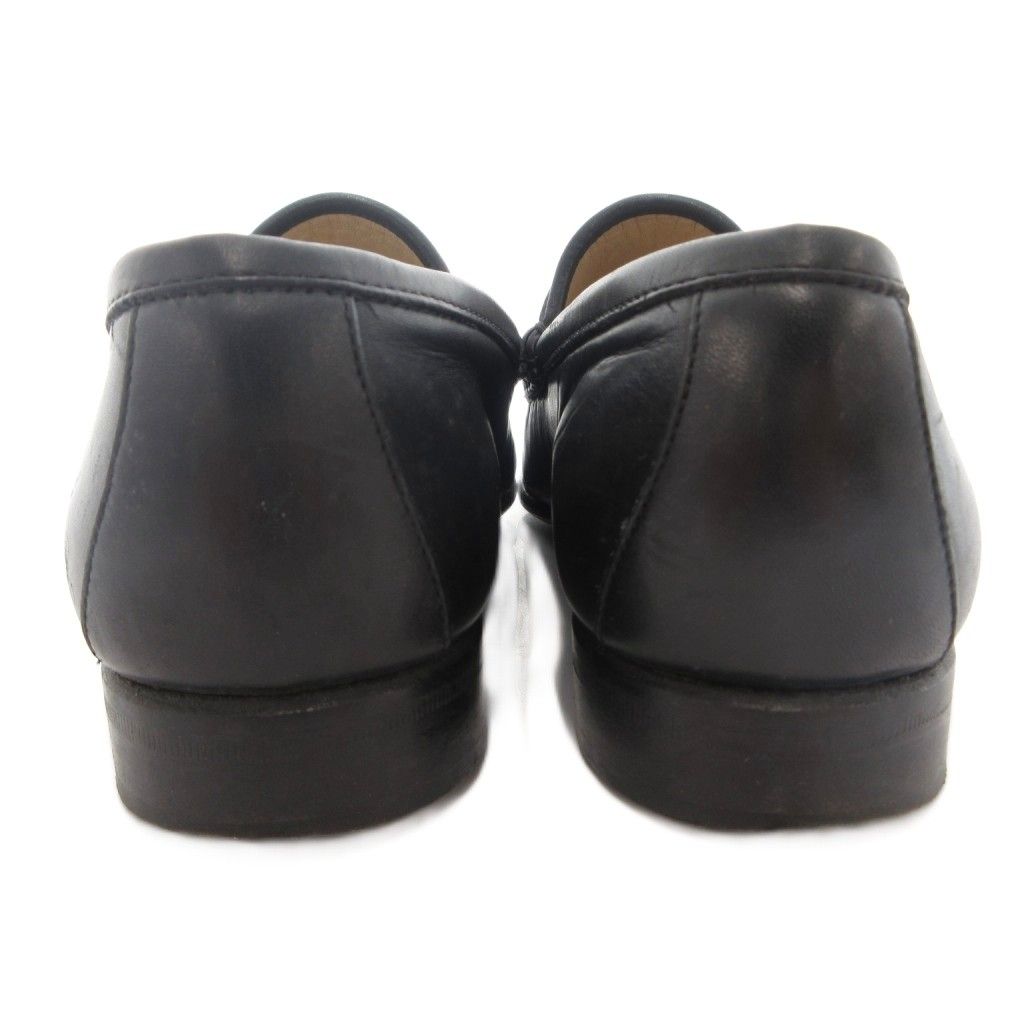 Gucci Horsebit Loafers Shoes Black Leather Gold — view 4