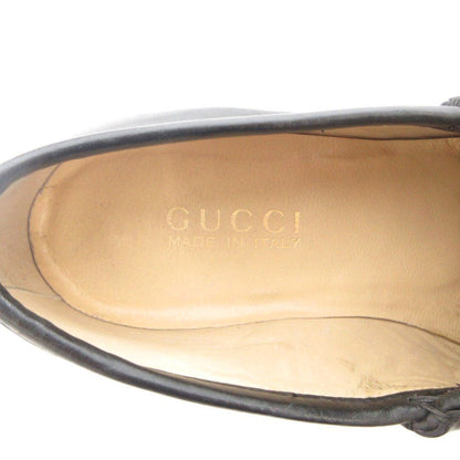 Gucci Horsebit Loafers Shoes Black Leather Gold — view 8