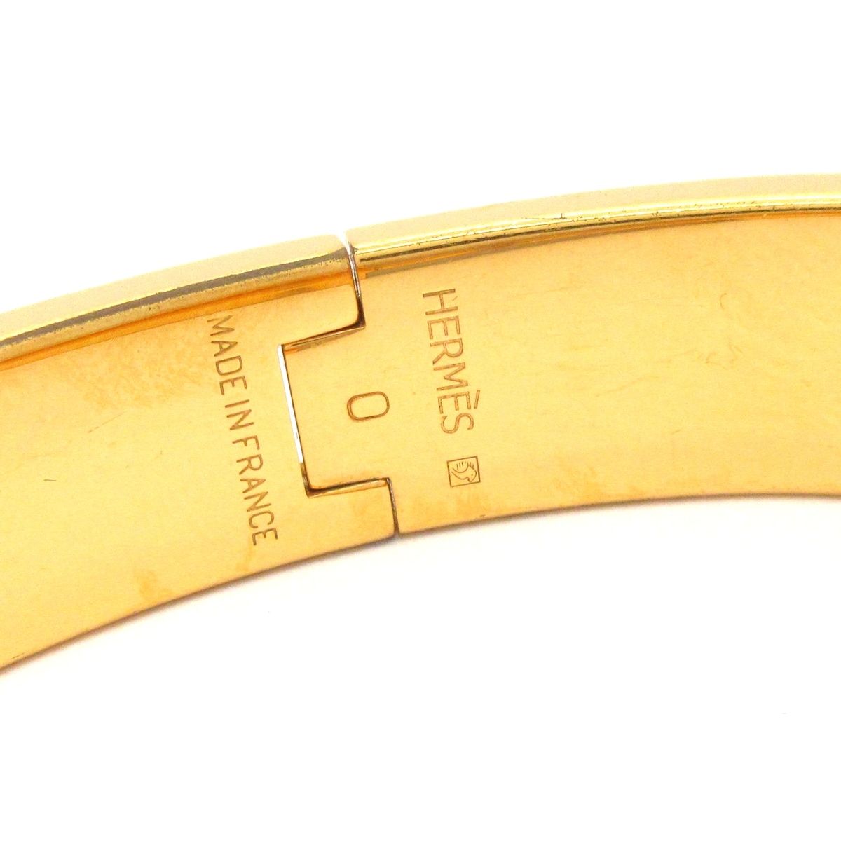 Hermes Bangle Clic Clac Gold Bordeaux Bracelet — view 4