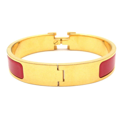 Hermes Bangle Clic Clac Gold Bordeaux Bracelet — view 3