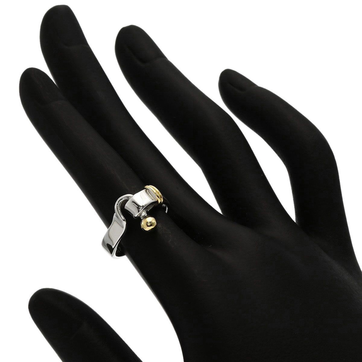Tiffany & Co Hook & Eye Ring Silver 18k Yellow Gold — view 6