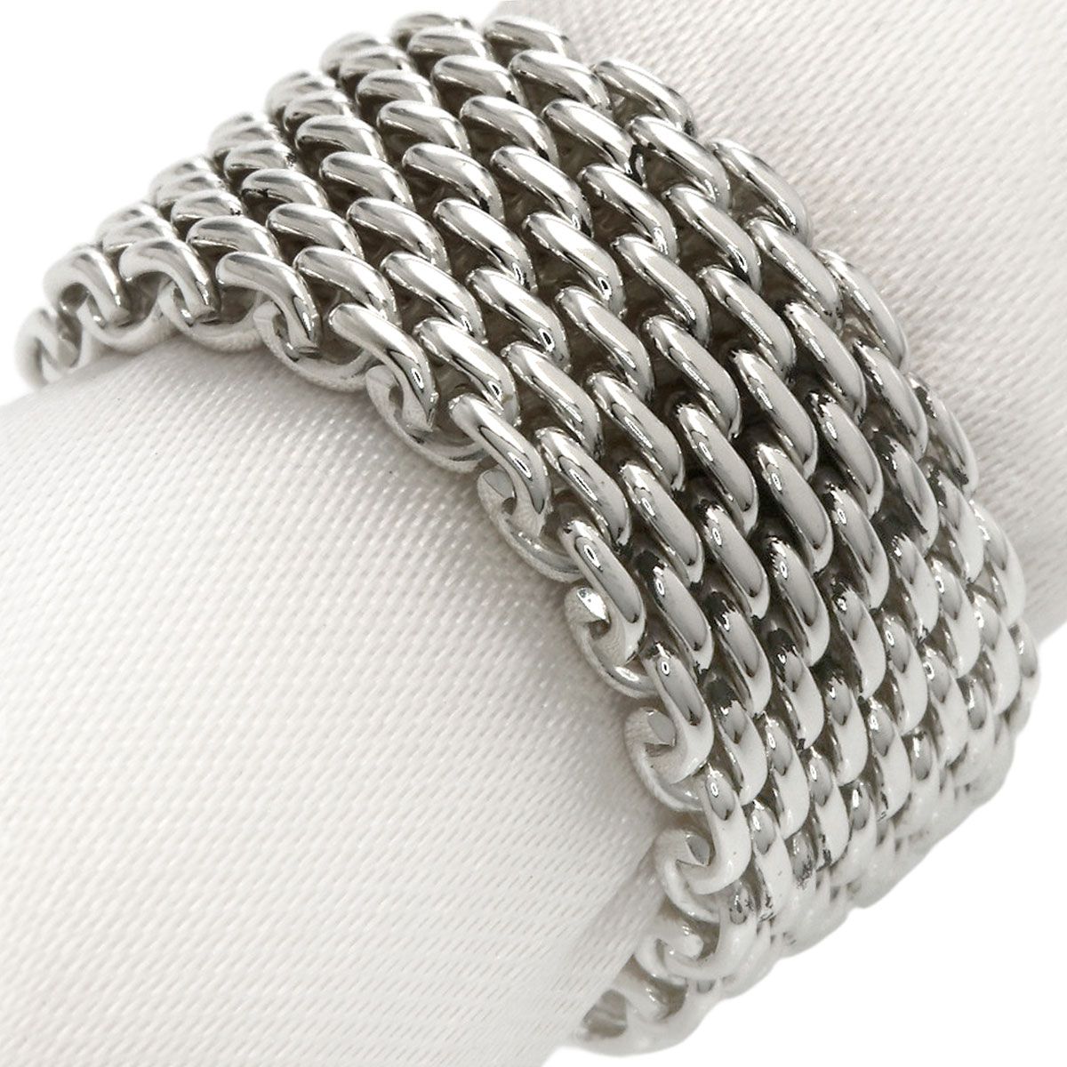 Tiffany & Co Somerset Mesh Ring Silver
