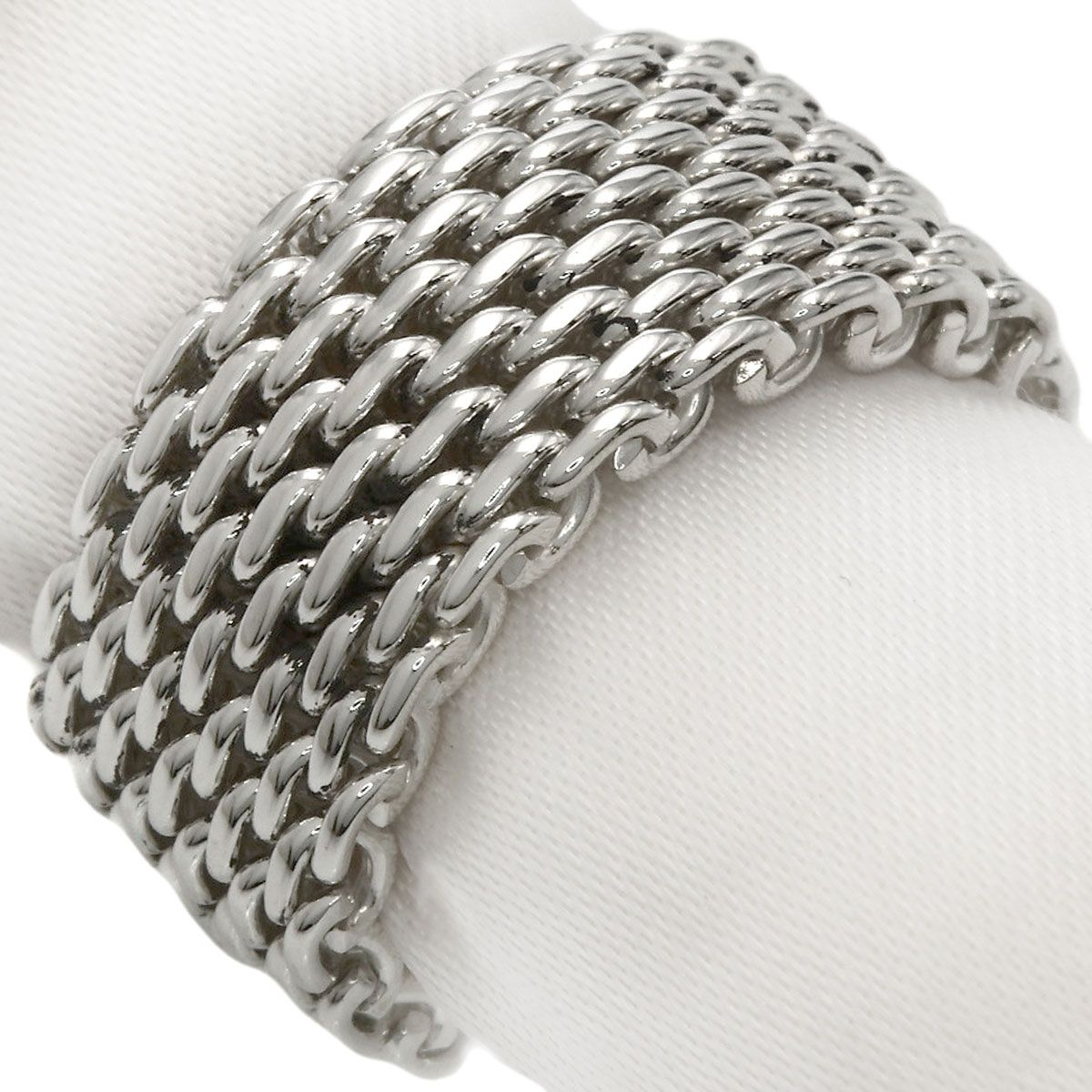Tiffany & Co Somerset Mesh Ring Silver — view 2