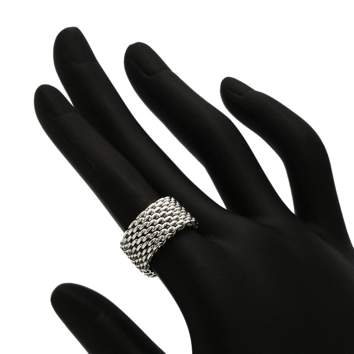 Tiffany & Co Somerset Mesh Ring Silver — view 5