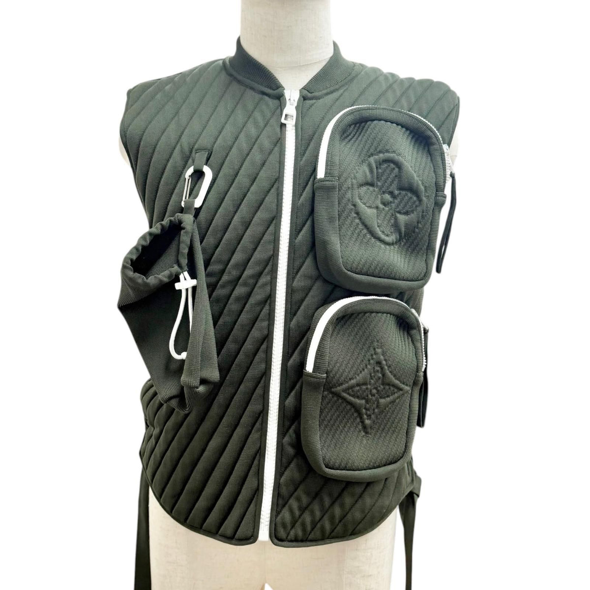 Louis Vuitton Back Logo Monogram Military Utility Vest Khaki