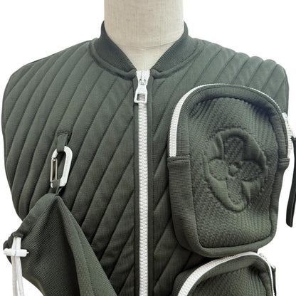 Louis Vuitton Back Logo Monogram Military Utility Vest Khaki — view 2