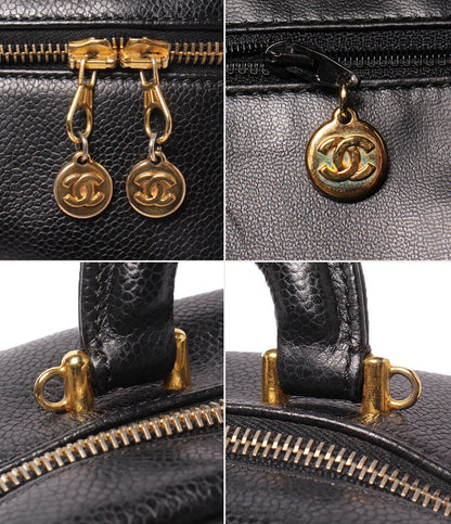 Chanel 2-Way Vanity Shoulder Bag Crossbody CC Logo Caviar Leather Gold — view 7