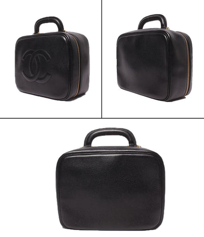 Chanel 2-Way Vanity Shoulder Bag Crossbody CC Logo Caviar Leather Gold — view 2
