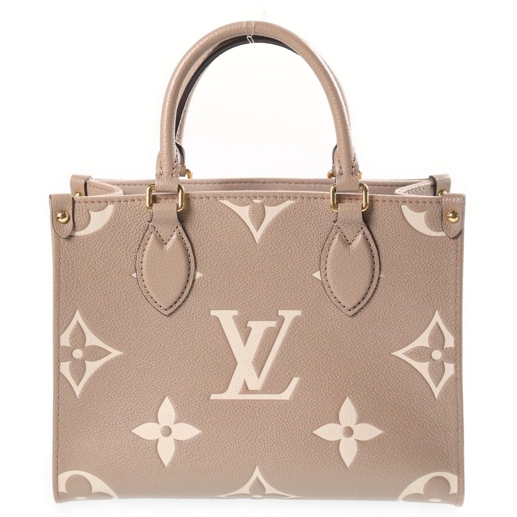 Louis Vuitton Monogram Giant Empreinte On The Go PM Tourterelle Cream 2-Way — view 2
