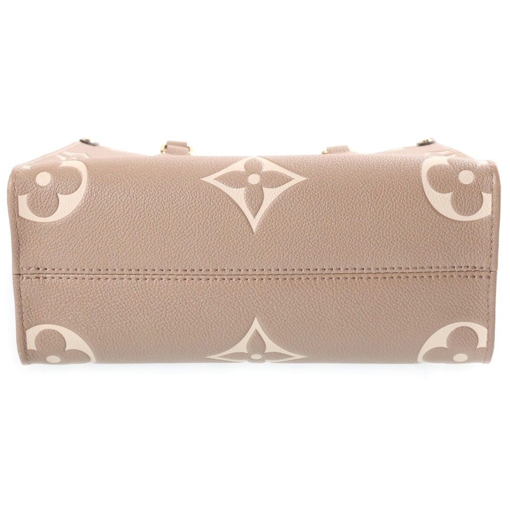 Louis Vuitton Monogram Giant Empreinte On The Go PM Tourterelle Cream 2-Way — view 4