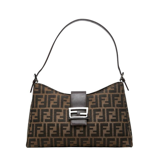 Fendi Zucca Bag Brown Canvas Leather