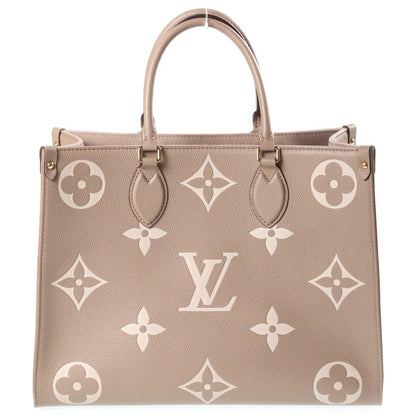 Louis Vuitton Bicolor Monogram Empreinte On The Go MM Tourterelle Cream Handbag