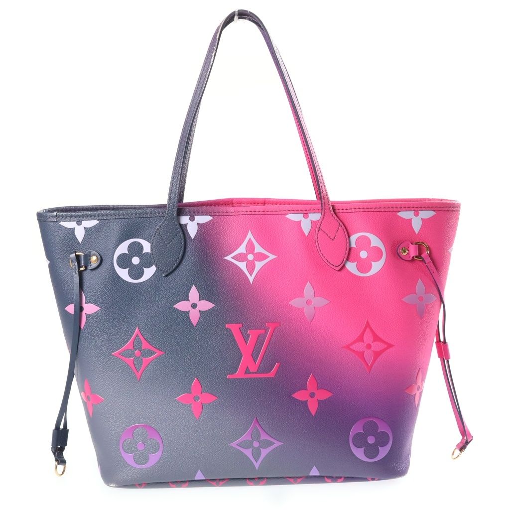 Louis Vuitton Monogram Midnight Future Neverfull MM Tote Bag Pink Purple Leather — view 2