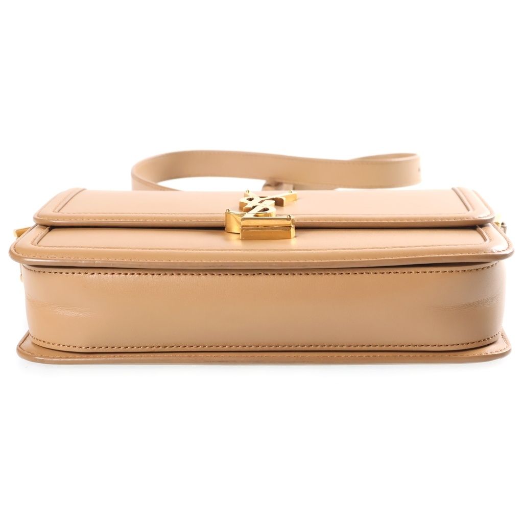 Saint Laurent Paris Solferino Medium Shoulder Bag Calfskin Brown — view 4