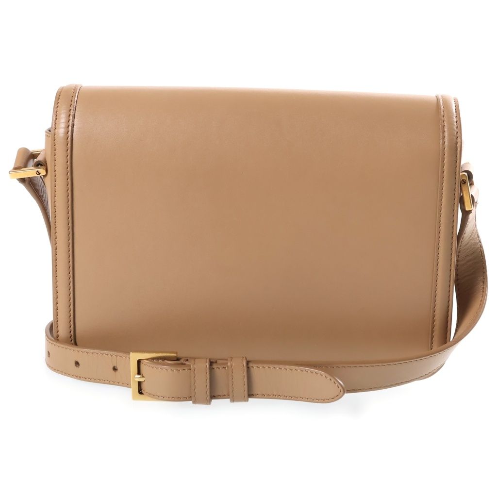 Saint Laurent Paris Solferino Medium Shoulder Bag Calfskin Brown — view 2