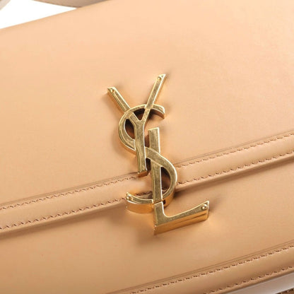 Saint Laurent Paris Solferino Medium Shoulder Bag Calfskin Brown — view 6