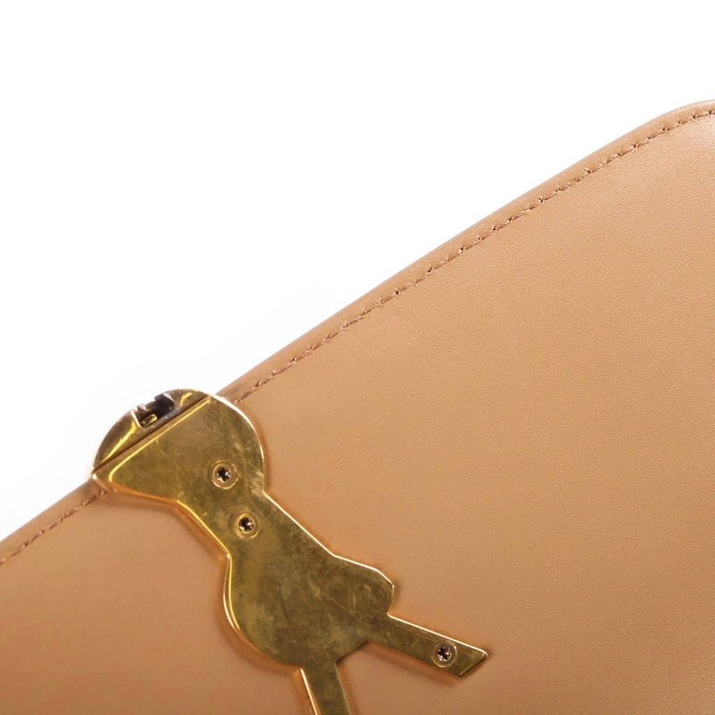 Saint Laurent Paris Solferino Medium Shoulder Bag Calfskin Brown — view 7