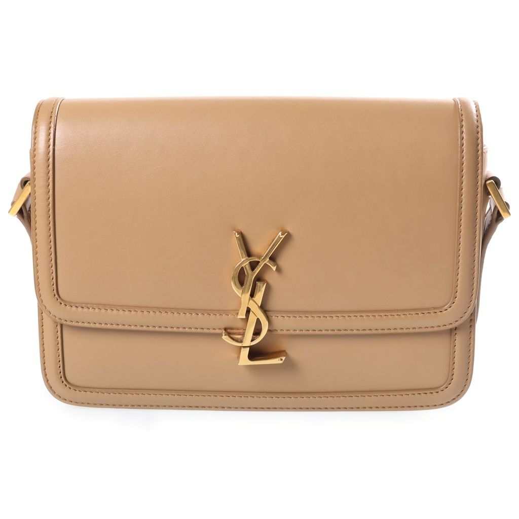 Saint Laurent Paris Solferino Medium Shoulder Bag Calfskin Brown