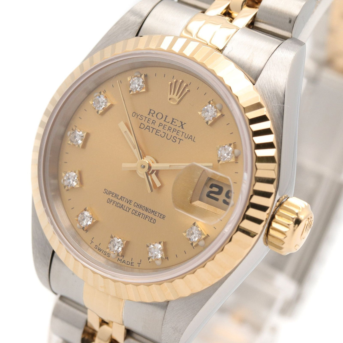Rolex Watch Datejust Diamond 18k Stainless Steel — view 3