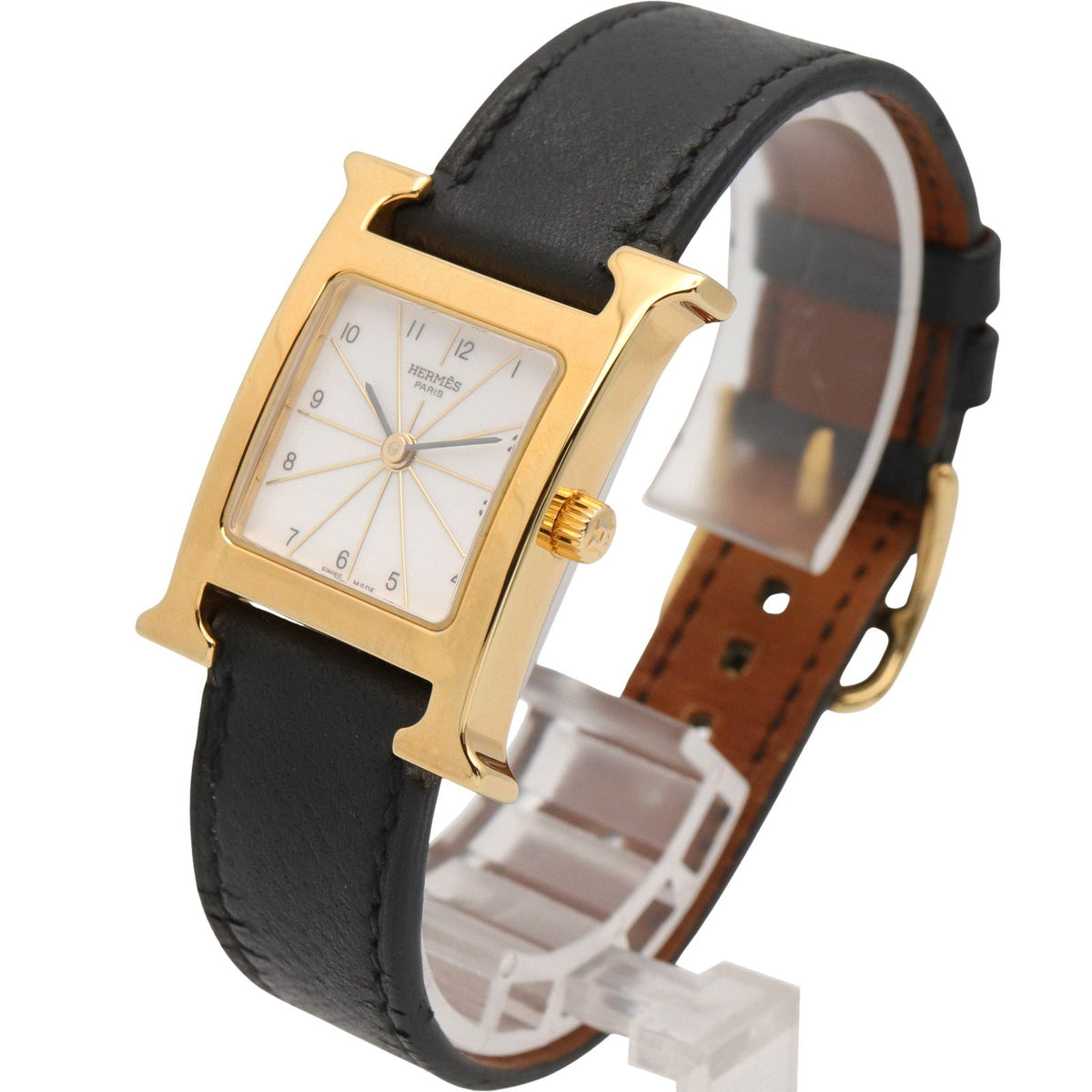 Hermes Watch H White Leather — view 2