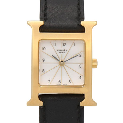 Hermes Watch H White Leather