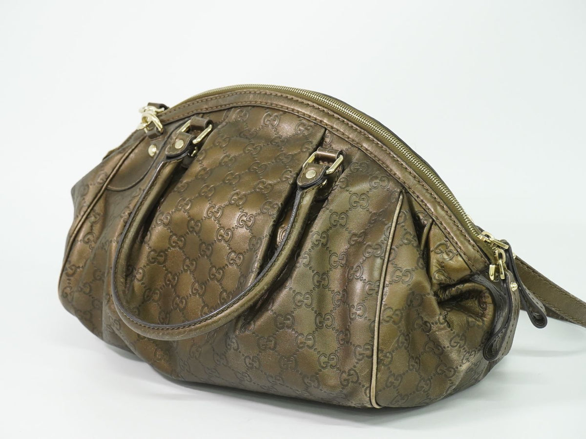Gucci Sukey Guccissima Leather 2-Way Shoulder Bag Blanc — view 2