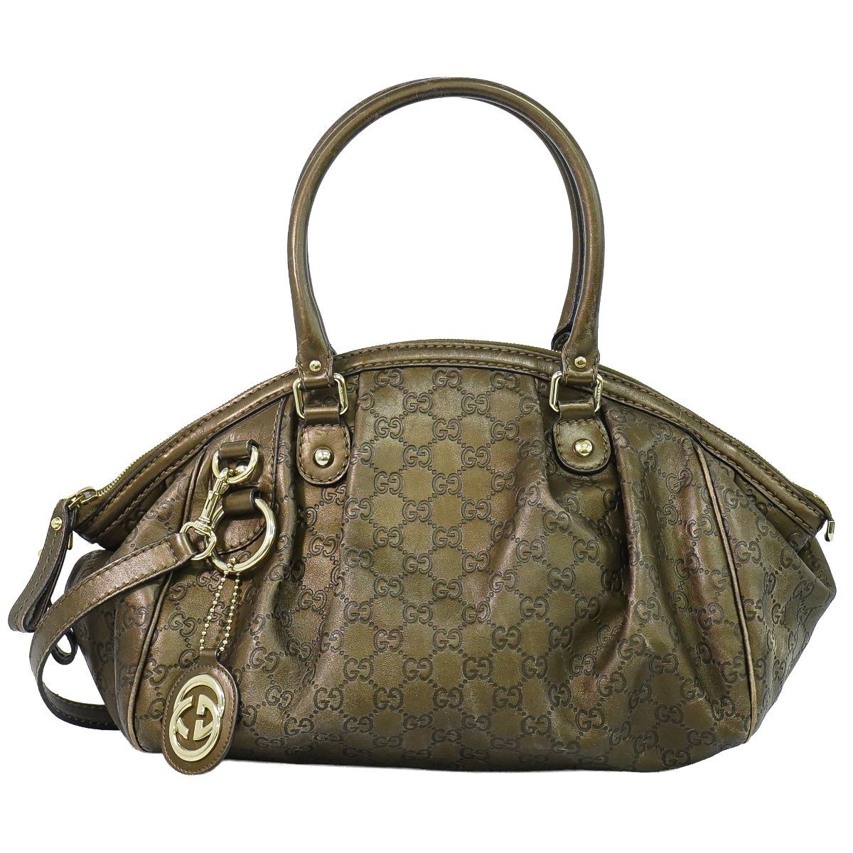 Gucci Sukey Guccissima Leather 2-Way Shoulder Bag Blanc