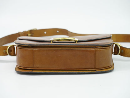 Celine Carriage Shoulder Bag Pochette Leather Brown — view 3
