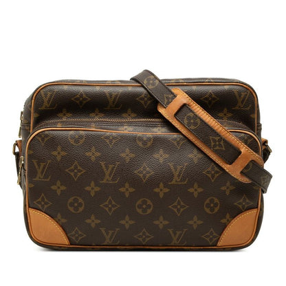 Louis Vuitton Monogram Nile Shoulder Bag Brown Leather