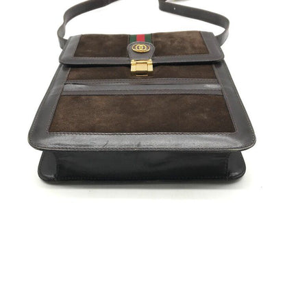 Gucci Sherry Line Suede Leather Shoulder Bag Crossbody Brown — view 4