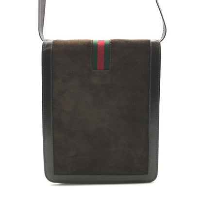 Gucci Sherry Line Suede Leather Shoulder Bag Crossbody Brown — view 3