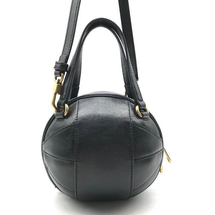 Gucci Basketball Shape Mini 2-Way Bag Leather Black Bag — view 3